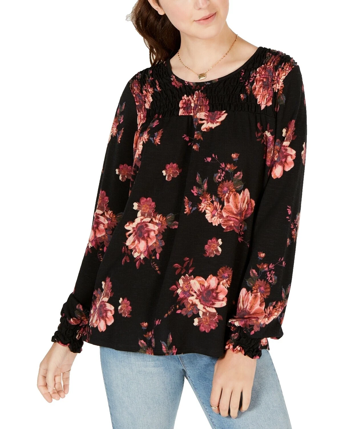 American Rag Cie Women's Juniors Floral Tops for Women