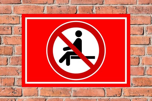 Schild - Sitzen verboten! - in 4 Größen - S00355-036 - Bild 5 von 5