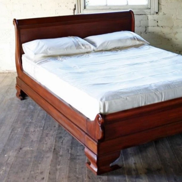 Mahogany double bed frame deals