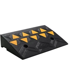 Rubber Curb Ramp 4.25" Rise Height Sidewalk Curb Ramp, 19.7" L Driveway Ramp