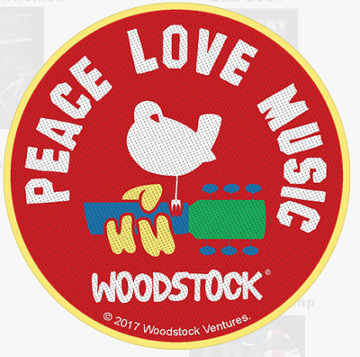 WOODSTOCK CLASSIC LOGO WOVEN PATCH BRAND NEW MUSIC 2925