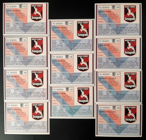 1992 Regina NSW Rugby League (NRL) Cards - Team Sets - Picture 17 of 35