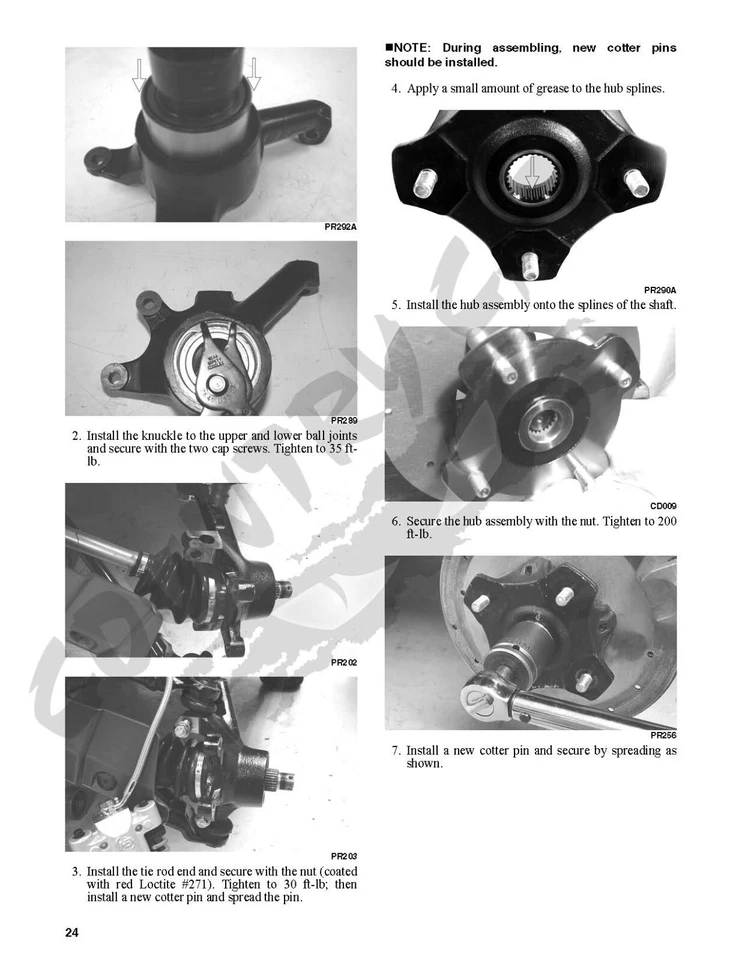 Manual de reparación de taller de servicio de papel de 3 orificios 2014 Arctic Cat Prowler 500 700 HDX ROV Foto 3 de 4