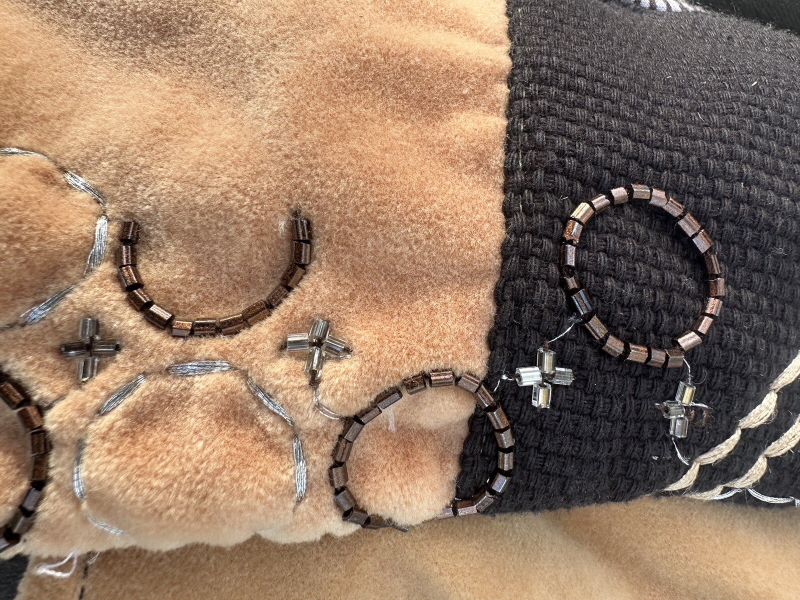 Vintage Indigo Moon Jacket M Patchwork Quilted Co… - image 10