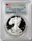 2019 S AMERICAN SILVER EAGLE $1 PROOF 1 oz COIN PCGS PF 70 DCAM FIRST STRIKE