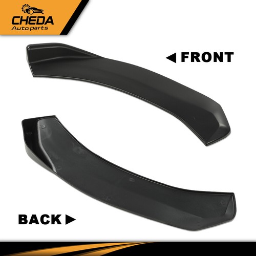 2PCS Universal Winglet Type Front Bumper Lip Spoiler Splitter Diffuser Black - Foto 8 di 12