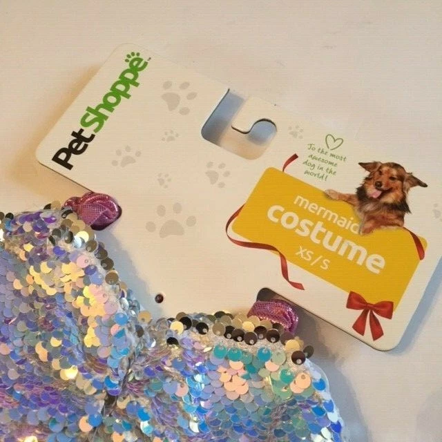 Pet Shoppe Mermaid Costume for Dogs Pets Pooch Sequins Tulle Glitter XS/S NEW - Image 3 of 4