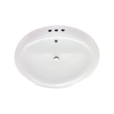 Canal Oval Shaped Drop-In 3-Hole Bathroom Van...
