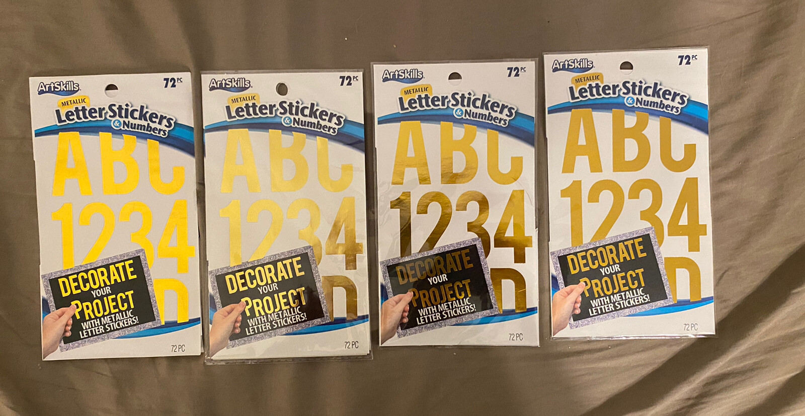 Lot Of 4 72pcs Artskills Letter Stickers & Numbers (Total Of 288) eBay