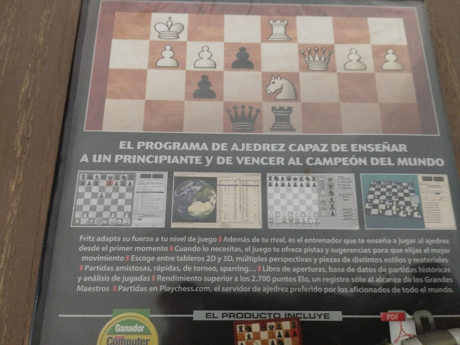 FRITZ 6 + PLAY CHESS ONLINE CHESSBASE PC USED PAL ITALIAN FR1 70085