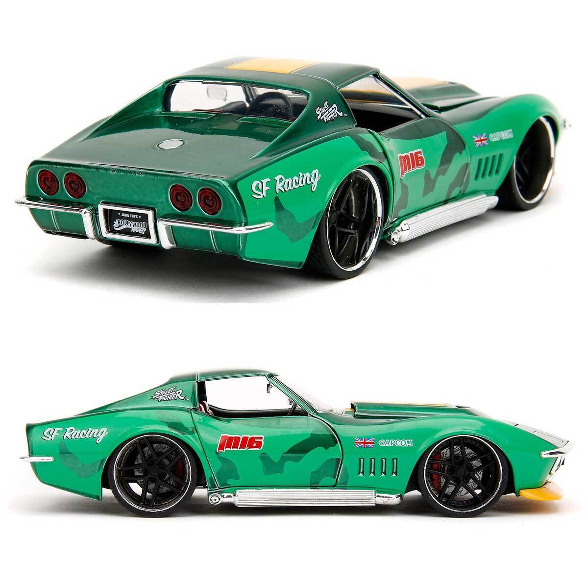 Street Fighter, Cammy & 1969 Chevrolet Corvette Stingray, 1:24 Scale V –  Jada Toys