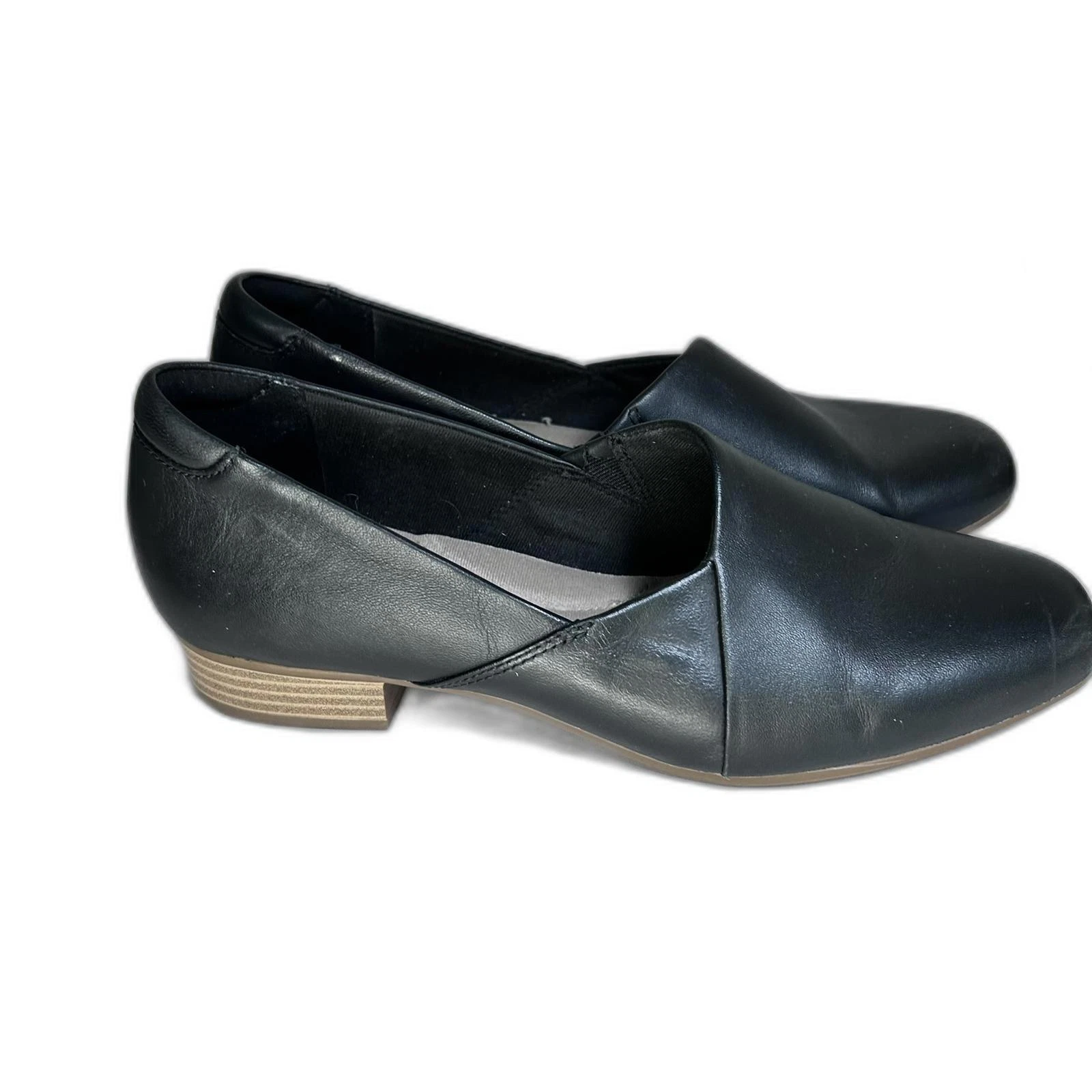 Mocassino donna Clarks Collection Juliet Palm Ortholite in pelle nera taglia 9