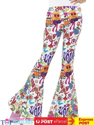 Groovy Flared Bell Bottom 1960s 1970s 