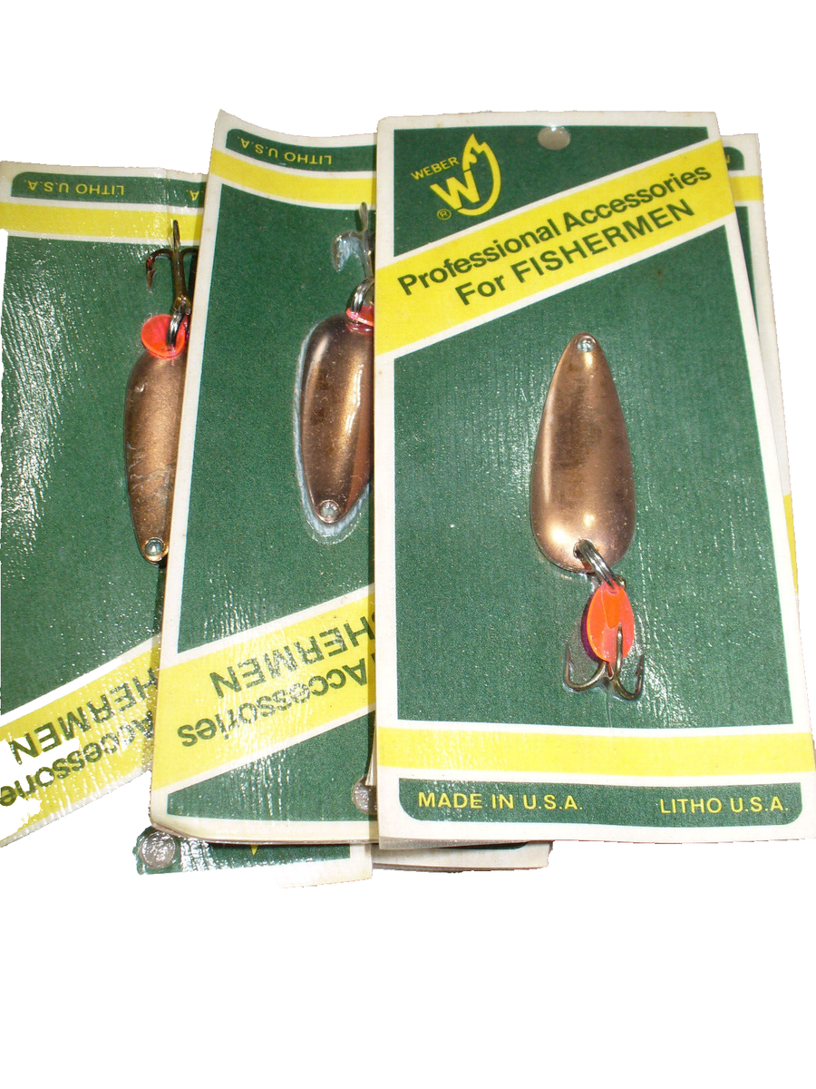 early copper fishing lure Spear Decoy Cisco's Gallery head design that delivers instant startup the moment it hits the water and keeps the bait running deeper in the strike zone throughout the retrieve THOMAS COLORADO WOBBLER 1 1/2"