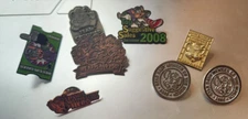 RARE lot of 8 Old Style Chuck E Cheese Employee Pin Top Suggestive Sales & more
