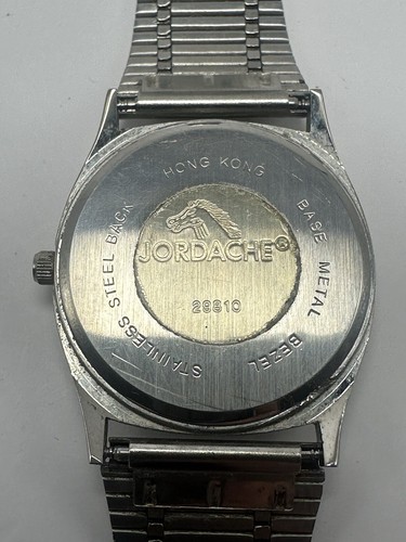 Jordache Watch 29810 Mens New Battery 32MM 8" Stainless Steel Band Silver Tone Q - Picture 10 of 12