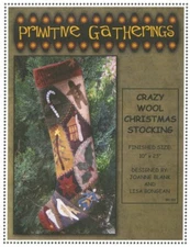 Crazy Wool Christmas Stocking - Pattern by Lisa Bongean and Joanne Blank - Xmas