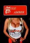 Hooters Uniform Amber Name Tag Pin Back Dress Up  Costume Extra — photo 1