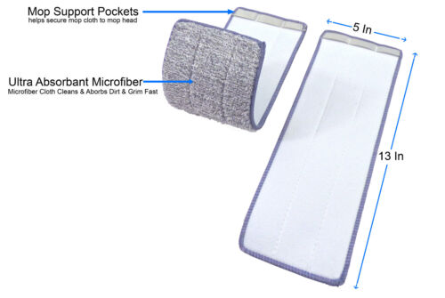 Small Self Cleaning Drying Wringing Mop Bucket System Flat Floor + Microfiber - Picture 12 of 25