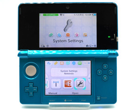[REGION FREE] Nintendo 3DS Aqua Blue Console [RANK A] US DUTY PAID #003
