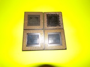 4 ceramic intel cpu's for gold rcovery. NO BENT PINS!!!