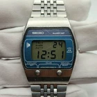 Seiko Quartz LC Men's Vintage Silver Tone Digital Watch A029-5020