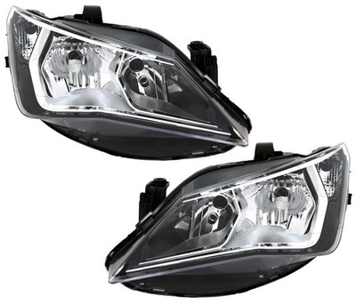 Scheinwerfer Set für Seat Ibiza 6J 2012-2015 Chrom Twin Sport H7 H7 links rechts