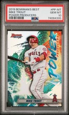 2019 BOWMAN'S BEST MIKE TROUT POWER PRODUCERS PSA 10
