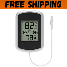 Wired Indoor/Outdoor Thermometer with Min/Max Record, 78.7-Inch Probe Sensor, Fa