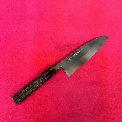 Tosa Hiromo Honyaki 17cm Deba Knife Single-Edge Yasugi White Steel Ebony Handle