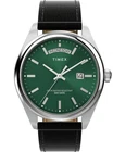 New Men's Timex Legacy Day & Date 41mm Green Dial 50m W/Proof Watch TW2W57300
