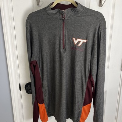 VIRGINIA TECH Colosseum 1/4 Zip Long Sleeve Activewear unisex Gray