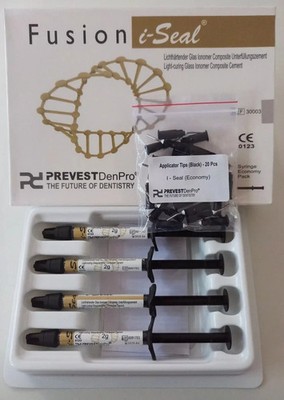 Prevest Denpro Fusion I-Seal Light Cure GIC Dental Cement Liner 4X2gm Free Ship