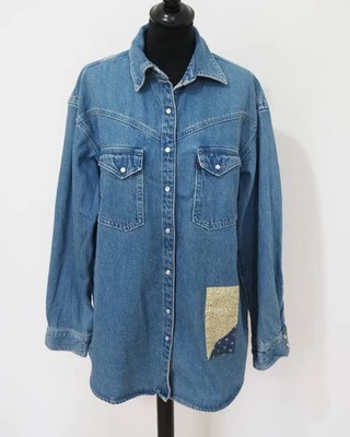 Levi's Damen Jeans Bluse Größe S Western Style Oversize T324 - Bild 1 von 4