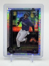 2025 Topps Chrome -Fanatic Exclusive Logofractor Adael Amador RC #255 Rockies RC