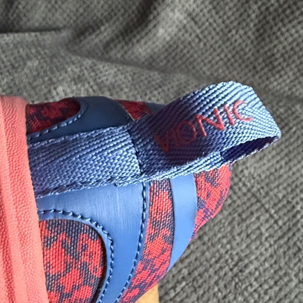 Vionic Python Vivid Blue Pink Patterned Lace Up A… - image 3