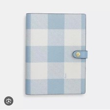 Coach Notebook with Gingham Print