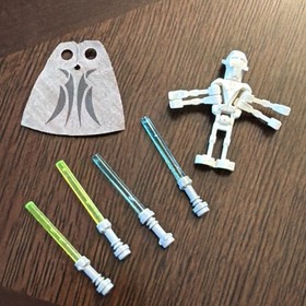 LEGO Star Wars 2005 General Grievous Minifigure sw0134 7255 with sabers and cape