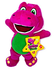 Barney  s World BARNEY Soft Plush Purple Dinosaur Fisher Price Stuffed Animal New