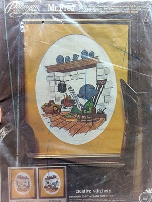 NOS 1976 Vtg Paragon Stitchery Mr. Fred Mouse Crewel Embroidery Kit