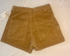 Billabong Women s Tan Corduroy High Rise Chino Shorts Size 25 Pockets