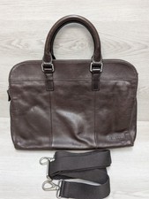 Fossil leather Slim briefcase laptop Document bag Brown 