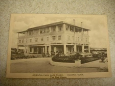 Antique RPPC Divided Back White Border Oriental Park Race Track Havana, Cuba