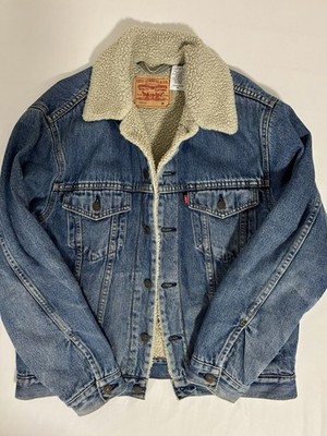 Levi's Standart Trucker Sherpa Jacke, Denim, Größe M