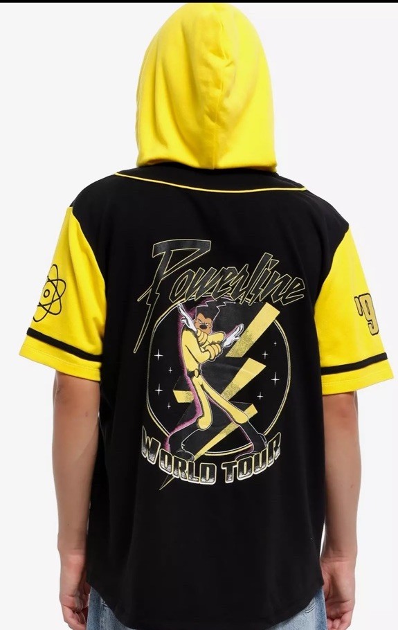Disney A Goofy Movie Powerline Baseball Jersey Hoodie L XL 2X NEW