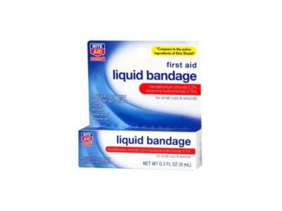 Rite Aid Liquid Bandage First Aid Waterproof Antiseptic Cuts &Wounds  0.3 FL OZ