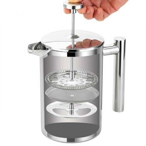 350/1000ML Edelstahl Kaffeebereiter French-Press-Filter Tee Kaffee Kolbenkrug - Bild 7 von 12