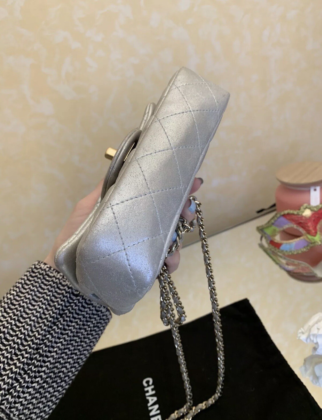 AUTHENTIC CHANEL Rectangular Flap Bag Designer me… - image 5