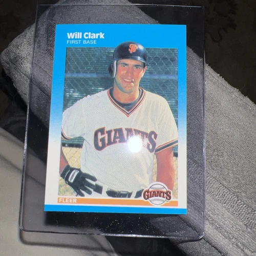 1987 Fleer Glossy Will Clark Rookie Card Mlb Baseball Giants Nm+ 269 Hof  Rc