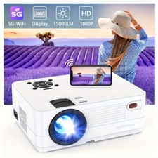 15000LM 1080P Projector, 300"4K Supported Home Theater Projector